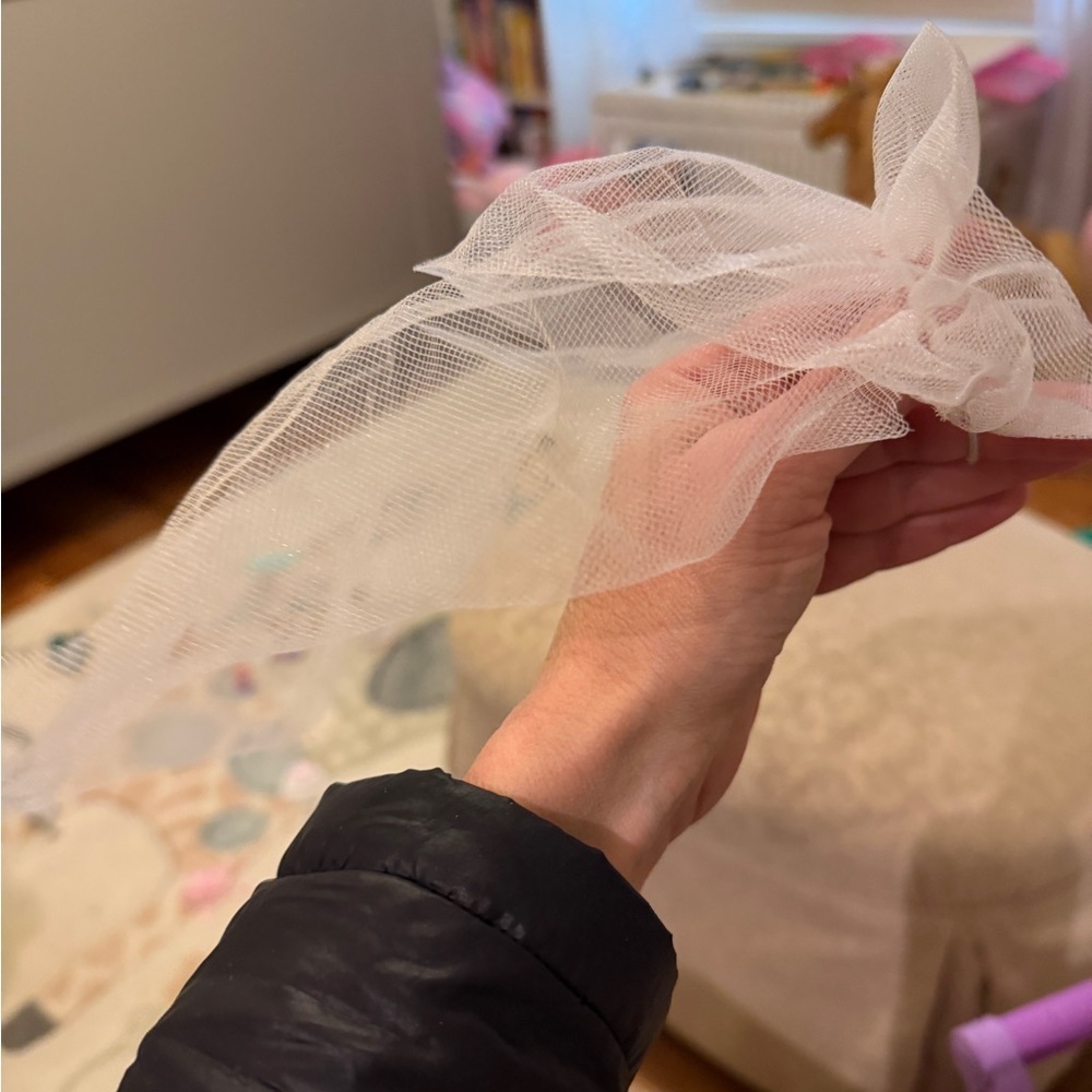 Vintage Barbie Doll white tulle wedding veil